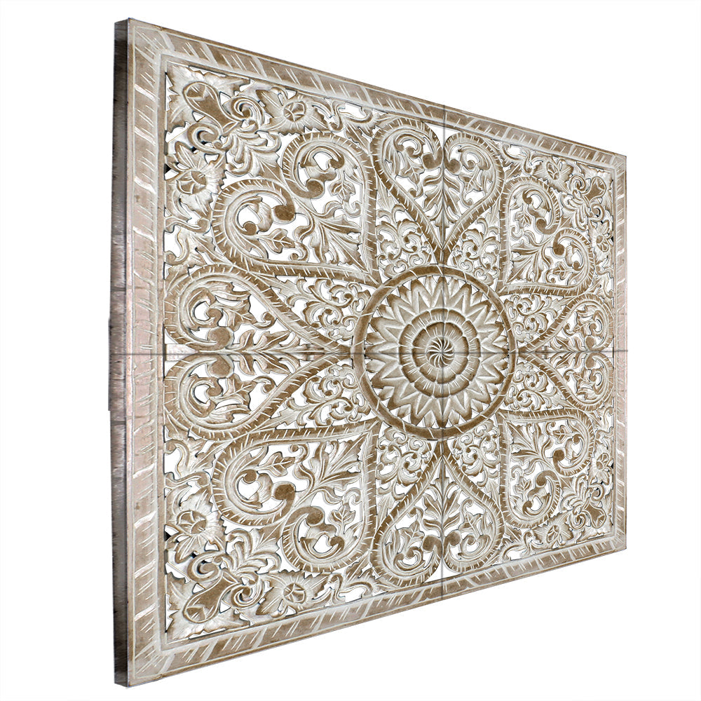 Carved Full Bed Headboard "Jantung"