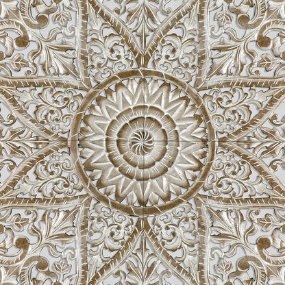 Carved Full Bed Headboard "Jantung"