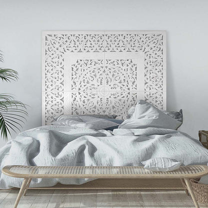 bed headboard putri malu white wash bali design hand carved hand made home decorative house furniture wood material bed headboard design bed headboard ideas bed headboard panels worldwide shipping