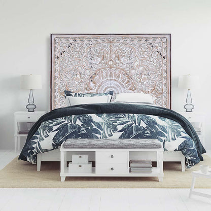 king size mandala bed headboard raflessia antic wash bali design hand carved hand made decorative house furniture wood material decorative wall panels decorative wood panels decorative panel board balinese wall art