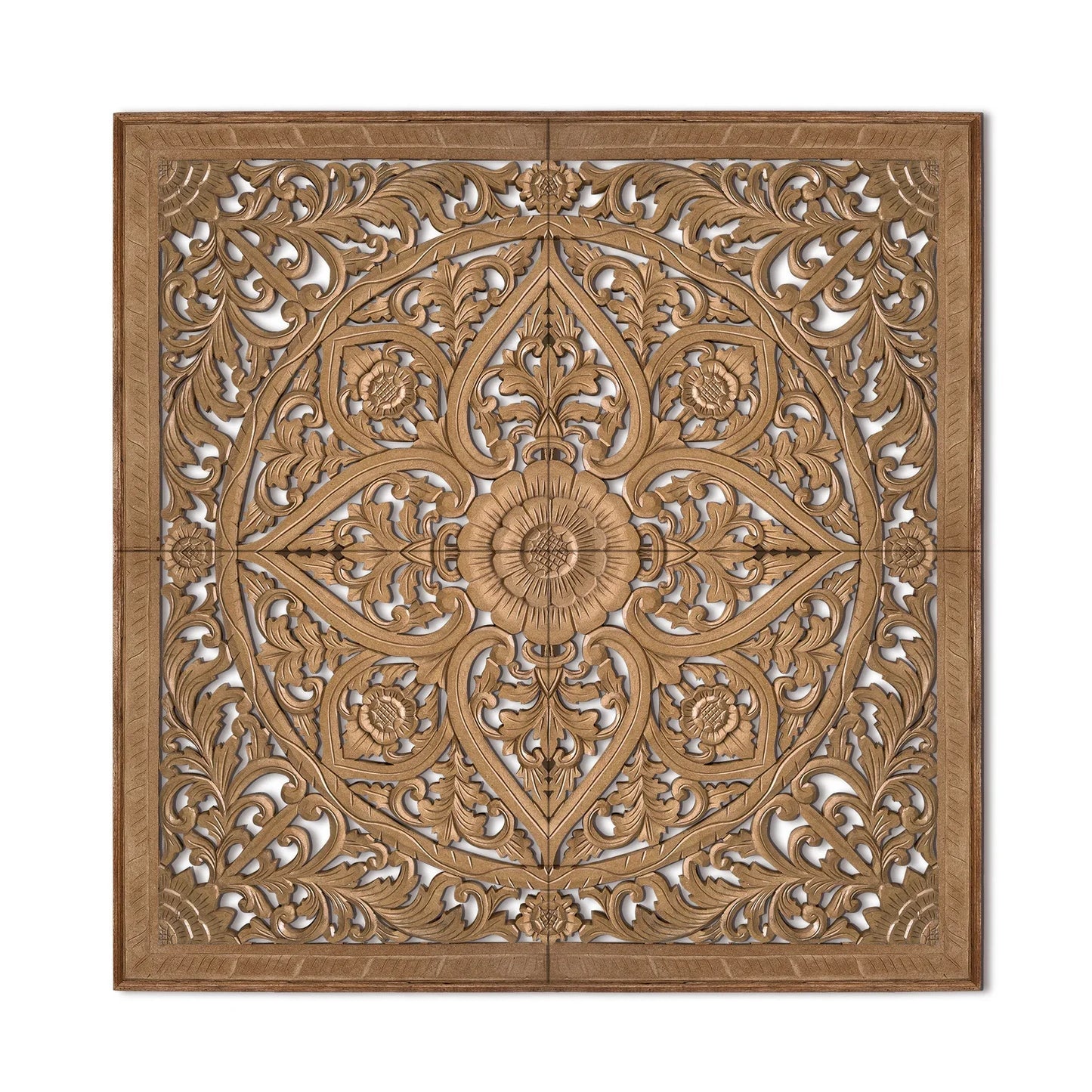 Carved Full Bed Headboard "Cahaya"
