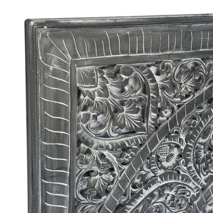 Full Bed Headboard "Manusa" - Black Wash