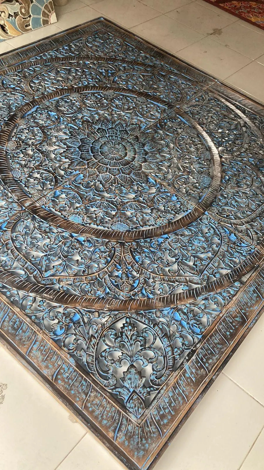 Full Bed Headboard "Manusa" - Blue
