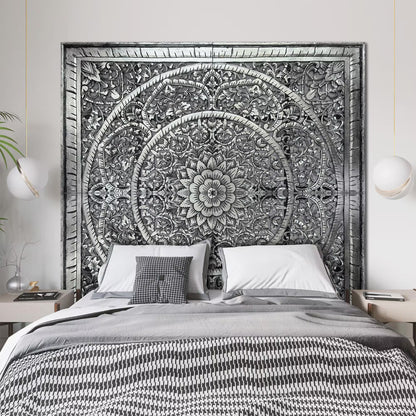 Full Bed Headboard "Manusa" - Silver