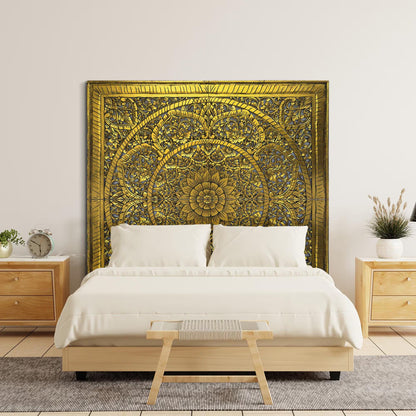 Full Bed Headboard "Manusa" - Gold Wash