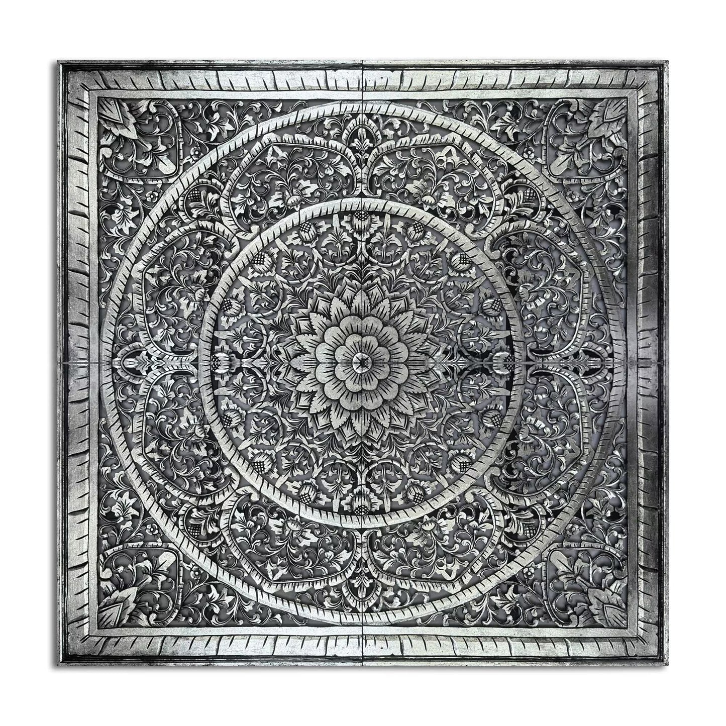 Full Bed Headboard "Manusa" - Silver