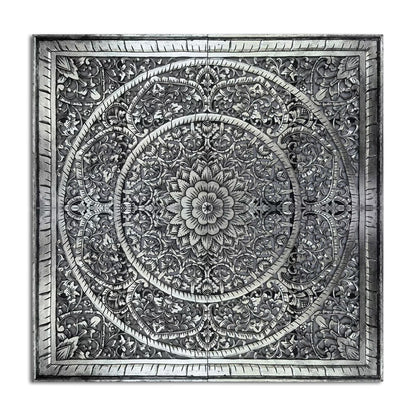 Full Bed Headboard "Manusa" - Silver