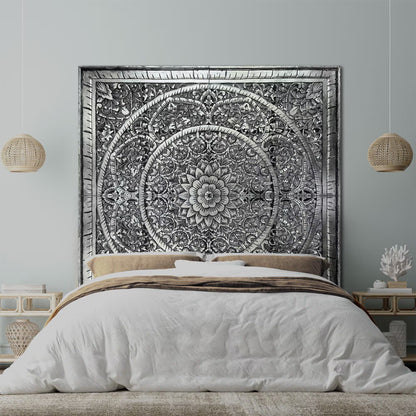 Full Bed Headboard "Manusa" - Silver