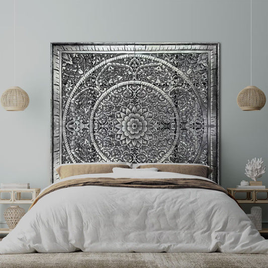 Full Bed Headboard "Manusa" - Silver
