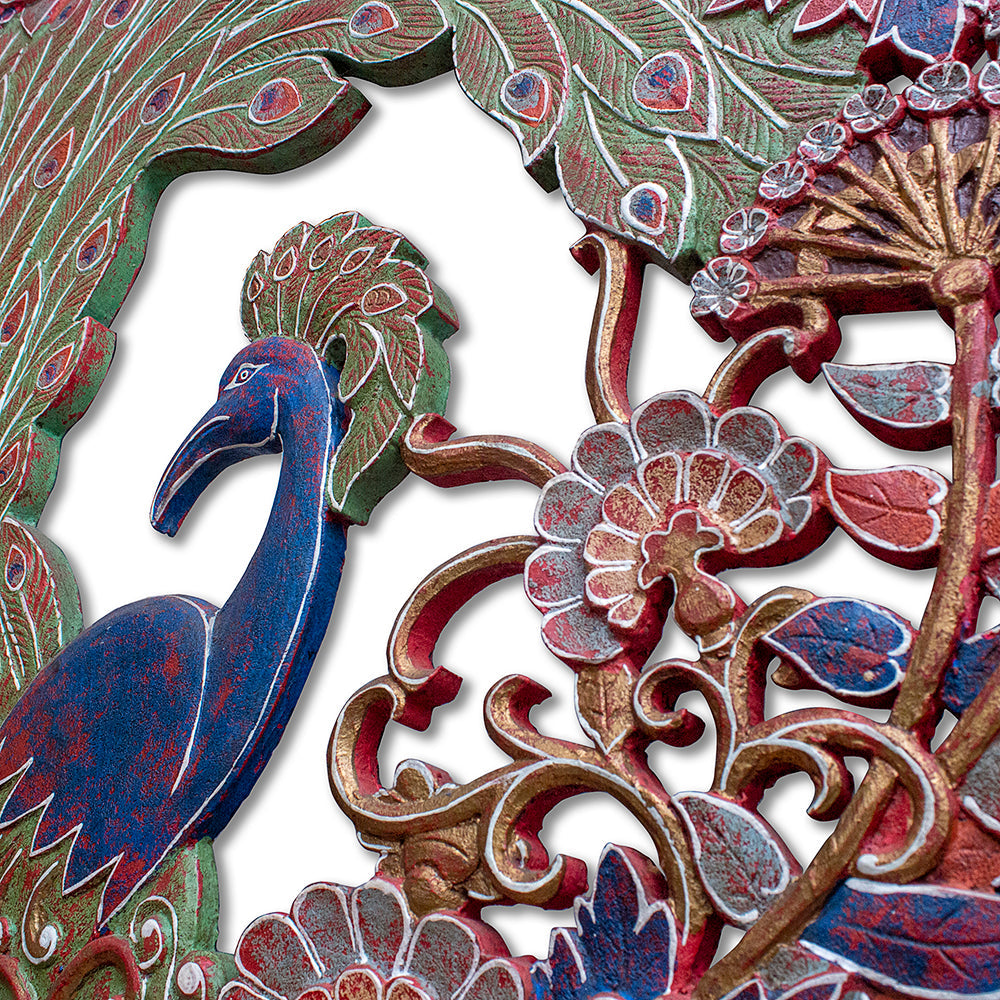 Carved Decorative Panel "Cendrawasih" - 40 Inches