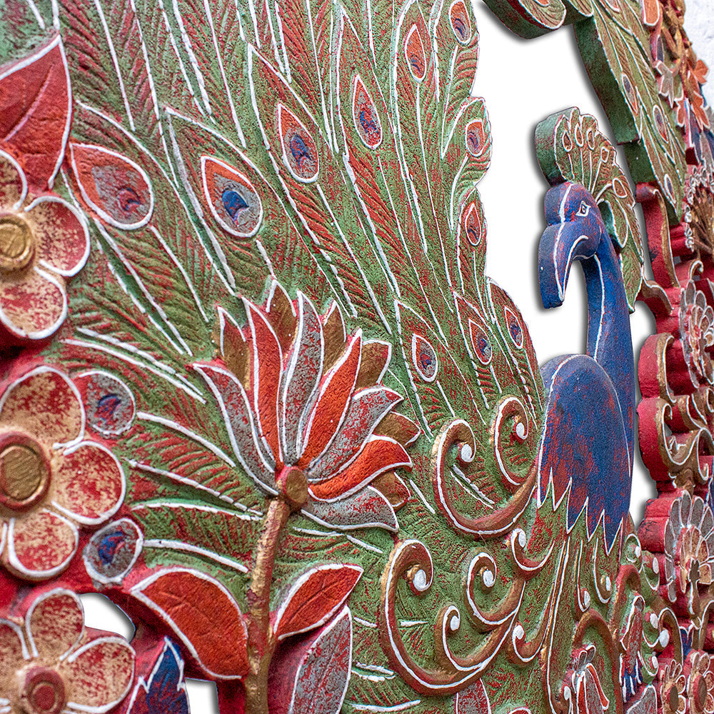 Carved Decorative Panel "Cendrawasih" - 40 Inches
