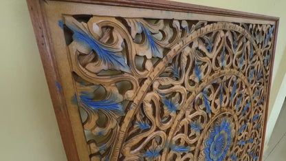 Carved Decorative Panel "Tropis" - 40 x 40 inches