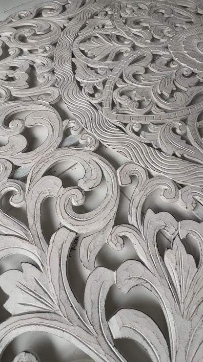 Carved Full Bed Headboard "Murraya"