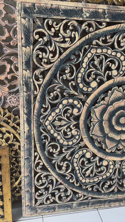 Carved Full Bed Headboard "Kasmaran"