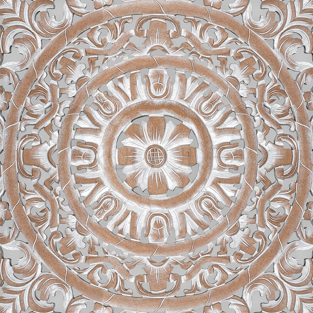 Carved Decorative Panel "Ranting" - 23 Inches - Antic Wash