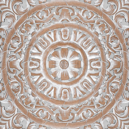 Carved Decorative Panel "Ranting" - 23 Inches - Antic Wash