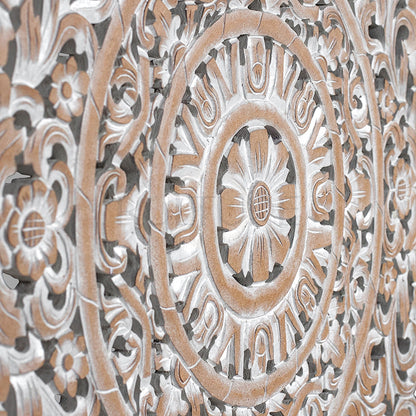 Carved Decorative Panel "Ranting" - 23 Inches - Antic Wash