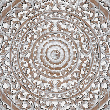 Carved Decorative Panel "Sakura" - Antic Wash - 23 Inches