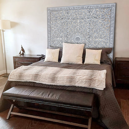 Carved Full Bed Headboard "Suksema"