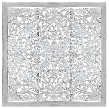 decorative panel teratai white wash home deco bali design hand carved hand made furniture interior wood material