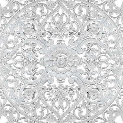decorative panel teratai white wash home deco bali design hand carved hand made furniture interior wood material